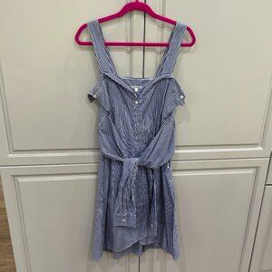 Derek Lam 10 Crosby Sleeveless Tie Front Stripe Dress Sz 6